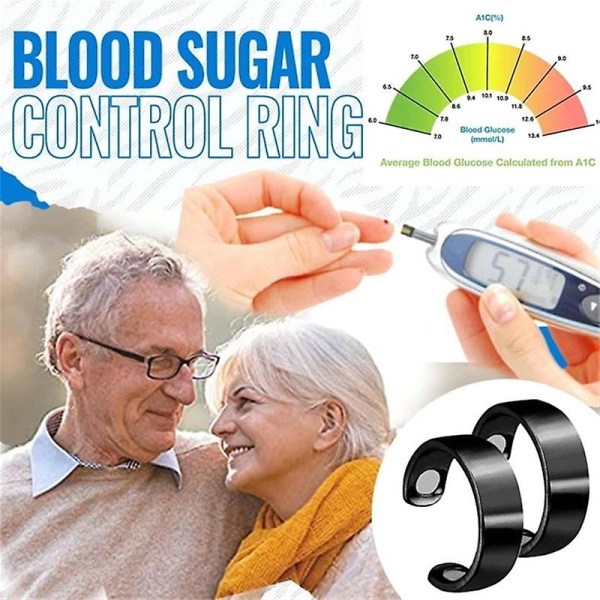4 magneter Diabetes Glucose Control Ring Glucometer Diabetes Monitor Health Glucose Meter Rose gold