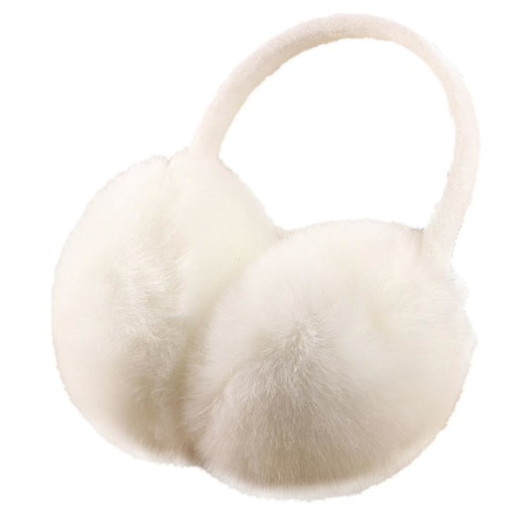 Fashionabla, enkel Unisex Varma Fuskpäls Vinter Öronmuffar Vikbara Öronvärmare White