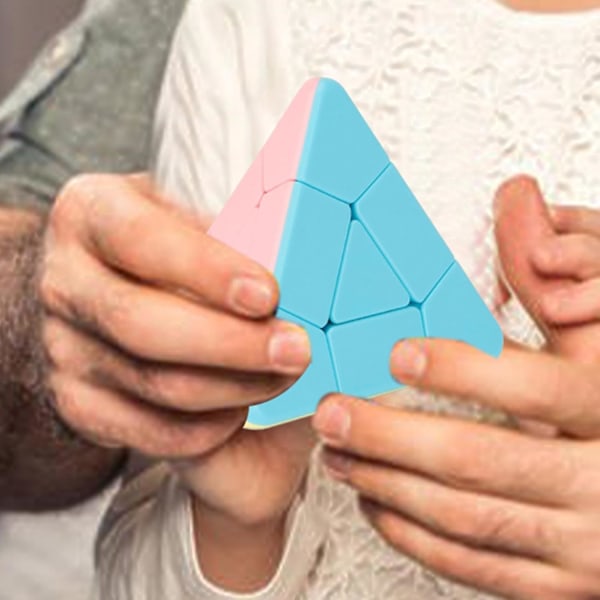 Pyramid Speed Cube - ABS Material Pyraminx Stickerless | Oppmuntre til læring Magic Cube | Flytende rotasjon Puslespill Twist | Visuell glede Puslespill Cube leketøy triangle