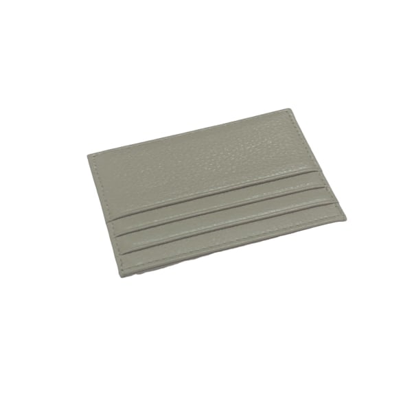 INF Slim kortfodral i äkta läder plånbok 6 kortplatser Grey