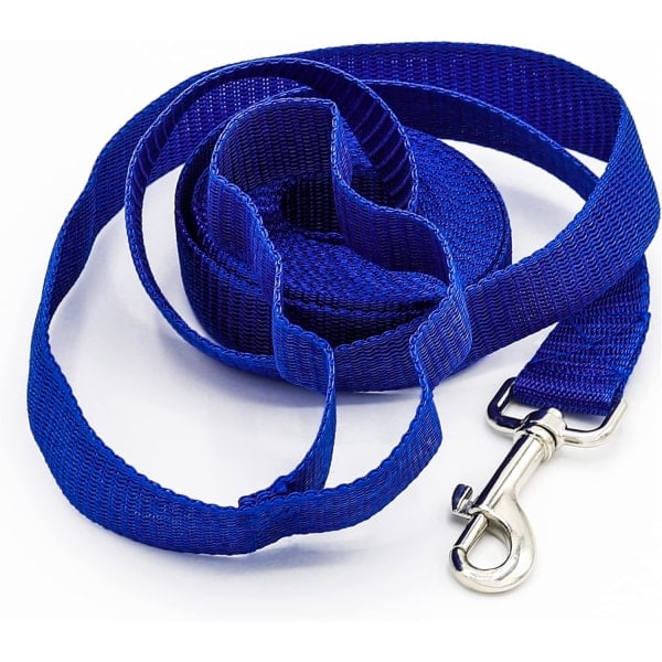 Ekstra Lang Hundetreningsline, 5m Nylonline for Store, Mellomstore og Små Hunder - Perfekt for Innkallingstrening, Lydighet, Løping, Camping Blue