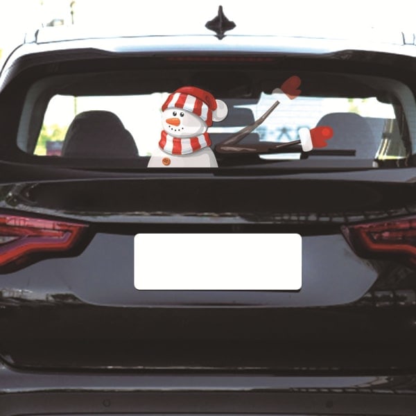 (2-pak) Julenissen Vindusvisker Bilsticker Uten Stropp, Bakrute Bildekal, Julaften Bildekal (Stil 5)