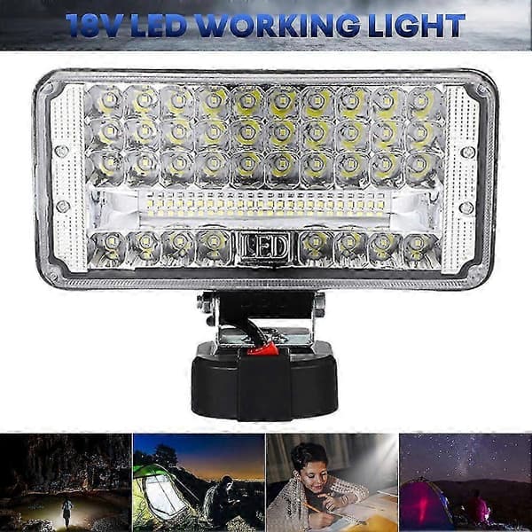 LED-ulkotyövalaisin USB-virtapankki taskulamppu Li-Ion-akkulampulle