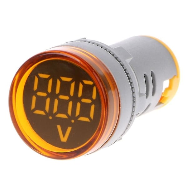 Rund Indikator V Digital Voltmeter Signalljus 22mm Mini LED Spänningsdisplay
