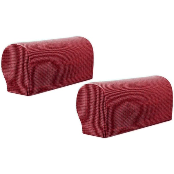 2pcs Armrest Covers Soft Polyester Spandex Stretch Fabric Waterproof Arm Caps Anti-Slip Furniture Protector Slipcovers for Chair, Sofa