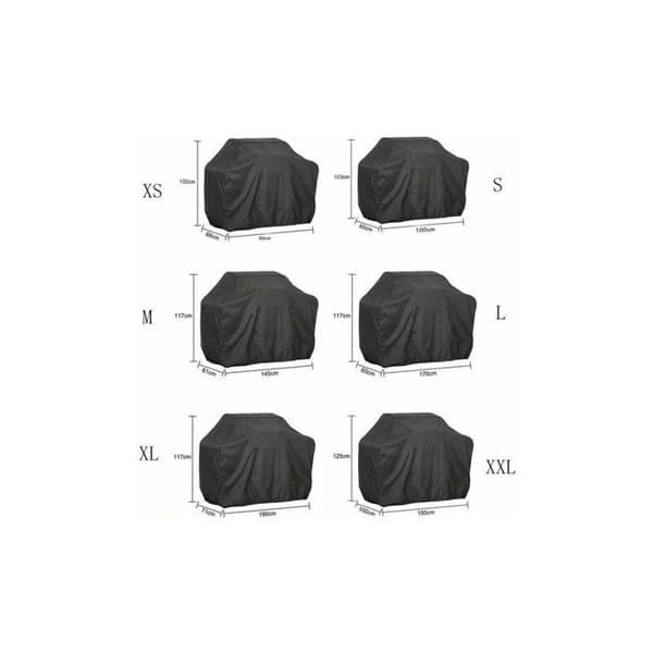 Rektangulär campinggrillöverdrag L-170 × 61 × 117 CM BBQ Skyddsöverdrag Slitstarkt 210D Dammtätt Anti-UV