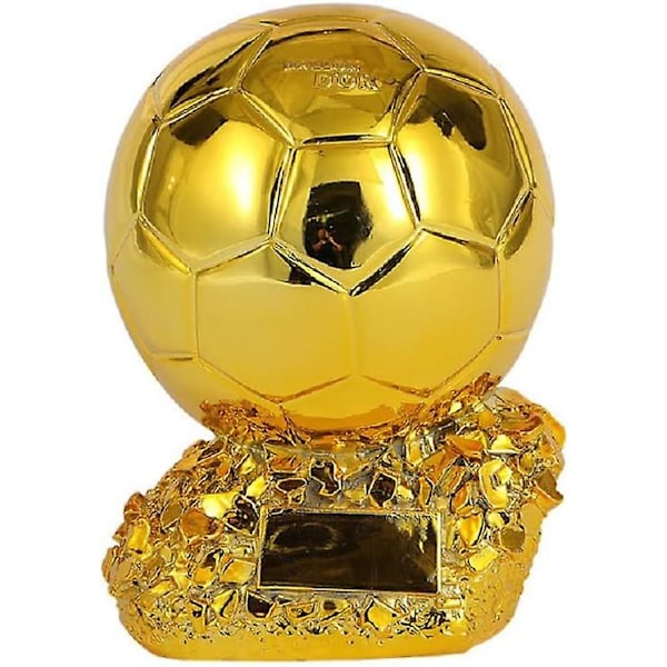 Ballon d'Or -jalkapallopokaali hartsimateriaalista - Eurooppalaisen jalkapallon kultainen pallo -muistoesine 15CM