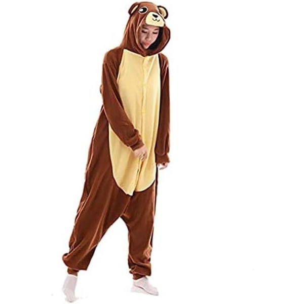 Björndräkt Onesie Pyjamas Kvinnor Män Djur Cosplay En Delad Halloween Jul Hemkläder XL