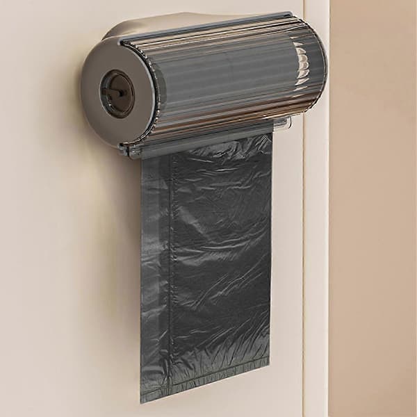 Väggmonterad soppåsedispenser plastpåsar shoppingväska behållare Light Gray