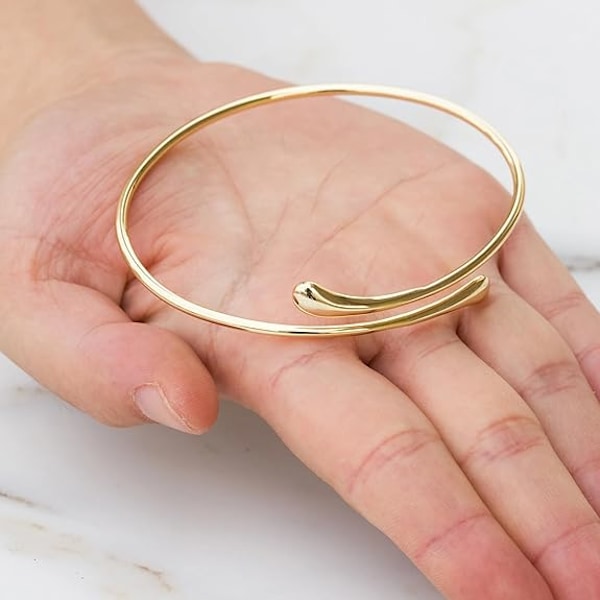 Gullbelagt Dråpeformet Armring 1