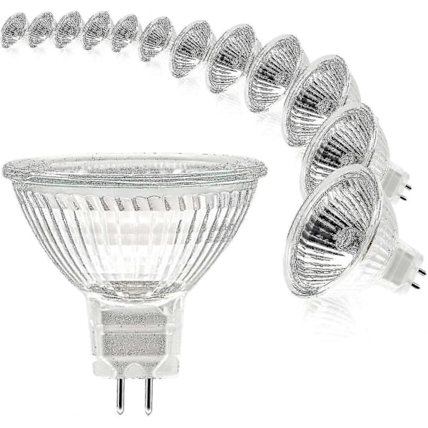 Mr16 Spot Light Bulb, 12v 35w Glödlampa, Gu5.3 Glödlampa Dimbar, 2-Pin Halogenlampor Varmvit 2700k, 12-pack (mr16-35w-12p) Boris