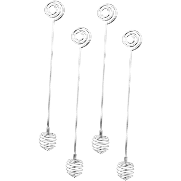 4 stk Honningblander Kaffe Sirup Honningøse Honningkake Dyppe Metallvisp Fjær Swizzle Sticks Honning Rørpinner Mini Skje
