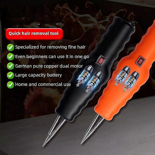 Elektrisk fjærplukker for fjærfe, oppladbar liten kyllingplukkemaskin orange EU plug Plug in models