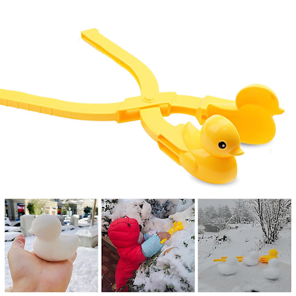 Snöbollsformare med Ögon Söt Lätt att Släppa Formpressad Kreativ Färgkognition Gul Anka Modell Snöboll