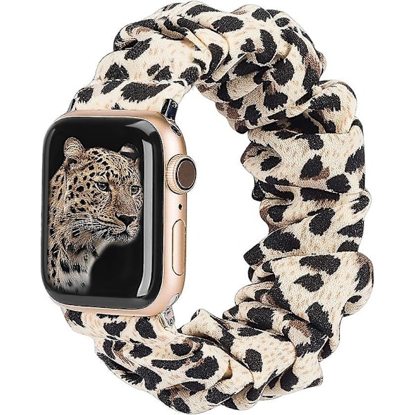 Kompatibel Apple Watch Rem, Pandebånd 38mm 40mm 41mm, Blødt Stof Grafisk Print, Stof Armbånd til Kvinder, Rosenguld, iwatch