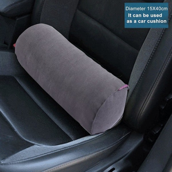 Rund nackkudde, nacksmärta, memory foam, nackkudde, säng, rund nackkudde, cylinderformad midje- och benkudde Dark Purple