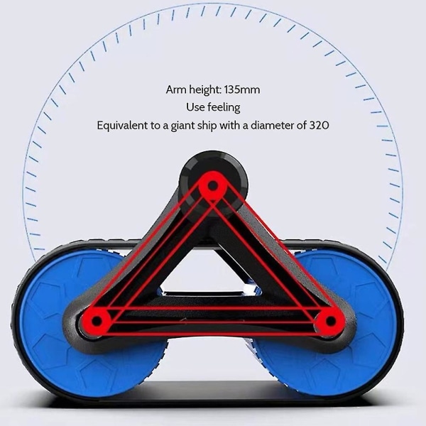 Abdominal Hjul Automatisk Tilbagefjedrende Abdominal Muskel Fitnessudstyr Krøllehjælp Guder Mænd Hjem blue