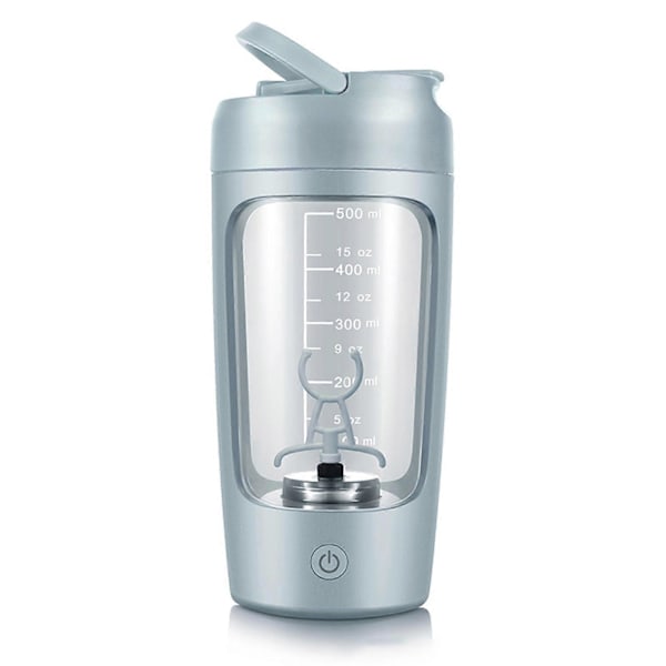 Fuldt Automatisk Blandekop Bærbar Protein Pulver Rysteflaske Elektrisk Protein Shaker Flaske Blue Without Powder Box