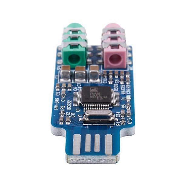 2 stk. Driverfri USB-lydkort CM108 USB-lydkortchip Blå