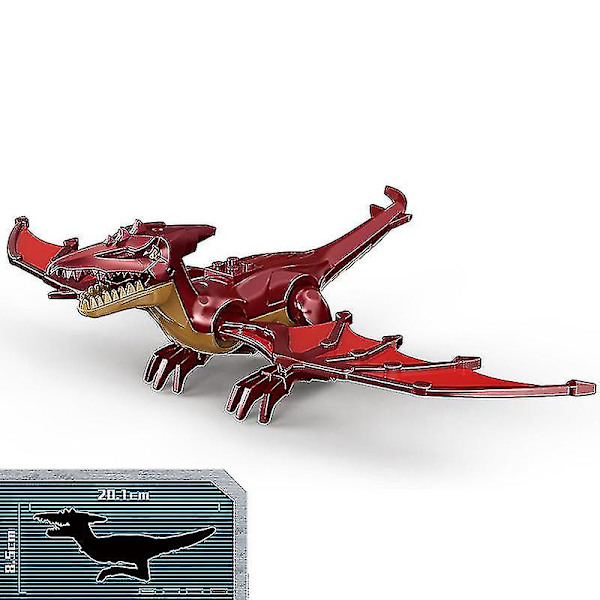 1 stk Jurassic Stor Dinosaur Byggeklodser T-rex Quetzalcoatlus Spinosaurus Actionfigurer Legetøj til Børn Pterosaur C