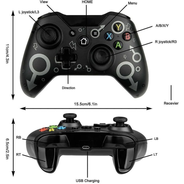 Trådløs Controller til Xbox One og Microsoft Windows 10 8 Bluetooth Gamepad til Xbox One/ps3/pc - Rose gold