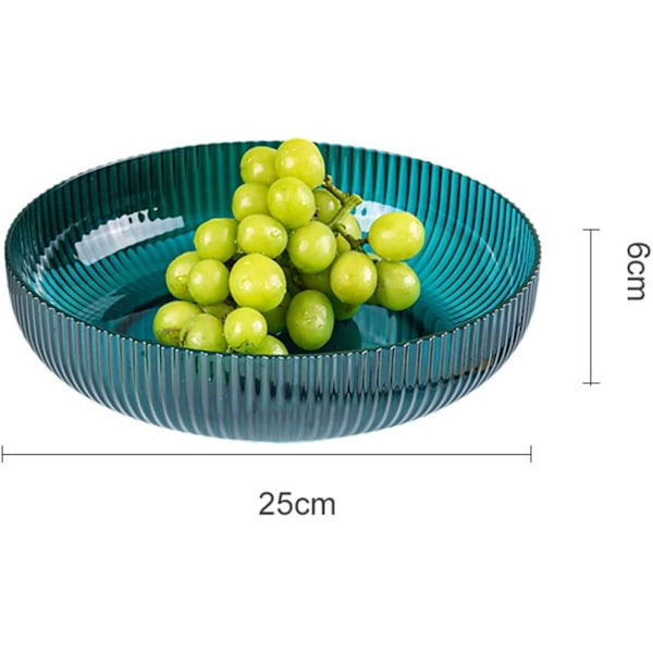 Frugt Skål Stilfuldt Designet Frugtkurv Fødevarekvalitet Plast Super Holdbar Frugt Skåle Green