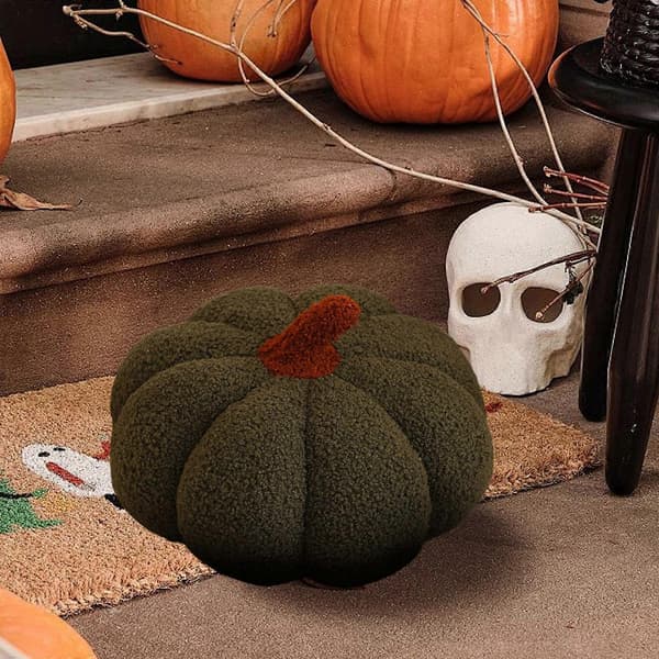 2025 Pumpakudde Halloween Leksak Kudde Stickad Ullstil Pumpa Vardagsrum Soffkudde GN