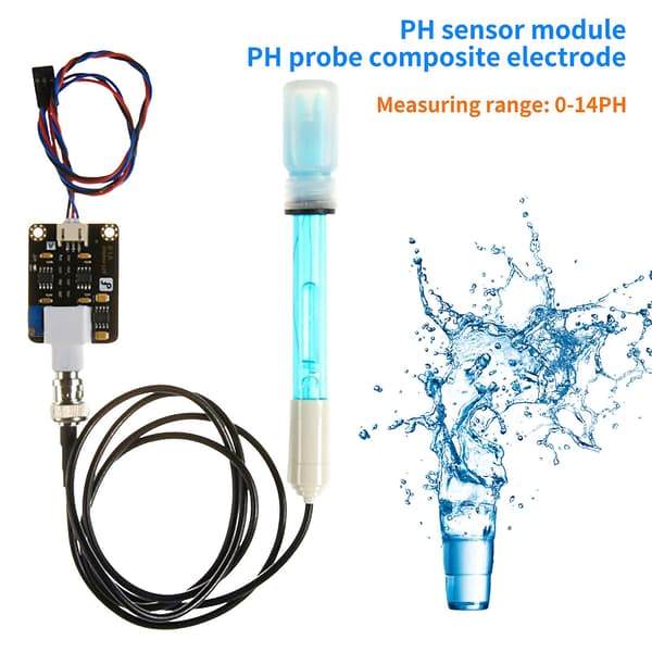 PH Sensor Modul Presis Rask Respons PH Verdi Overvåkingskontrollkort Elektrode Probe for Arduinos