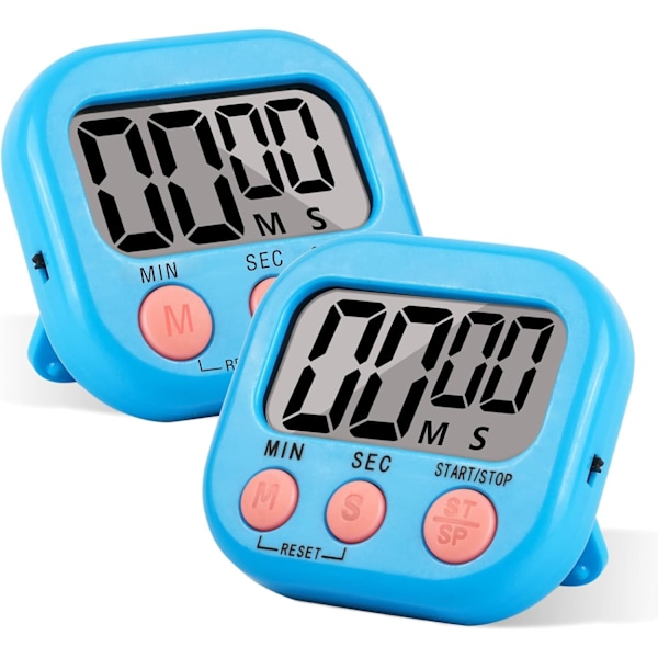 Kök Timer Magnetisk, Digital Timer med Hög Alarm för Barn, Tid Timer med Stativ för Studie, Arbete, Träning, Matlagning Blue