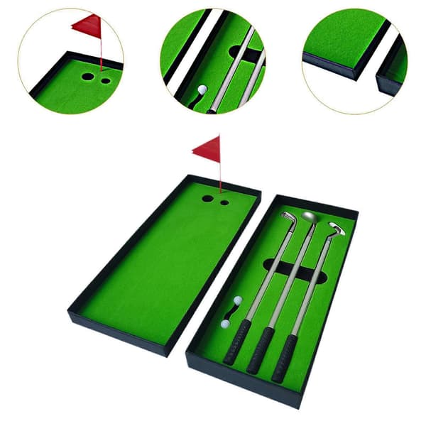 Golf Pen Sæt Mini Desktop Golf Pen Sæt til Mænd Kvinder Voksne Strømpestopper