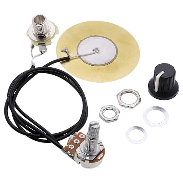 50mm Akustisk Gitar Pickup Piezo Transduser Ferdigkablet Forsterker Erstatning