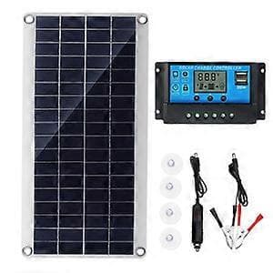 300W 12V Solpanel, Solpanel Kit, Batteriladdare Kit med 20-100A Solcellsladdningsregulator för RV Yacht Utomhusträdgård 100A Controller