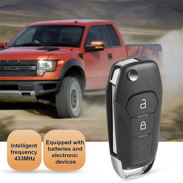 Auton älykäs kauko-ohjainavain 2 painiketta 433MHz sopii Ford Ranger F150 2015 2016 2017 2018 ID49 PCF7945P EB3T-15K601-BA