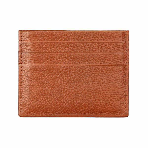 Blokerende Ægte Læder Unisex Slim Kreditkort Etui Holder Debet Tegnebog Ærme - Sort Brown