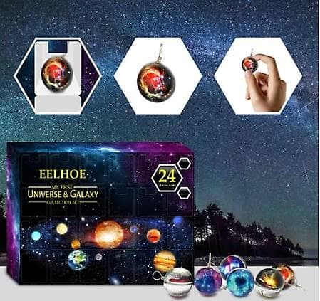 24 stk./sæt The Universe Planet Galaxy Blind Box Børnegave Nedtælling 24 dage, Blind Box, Blind Box