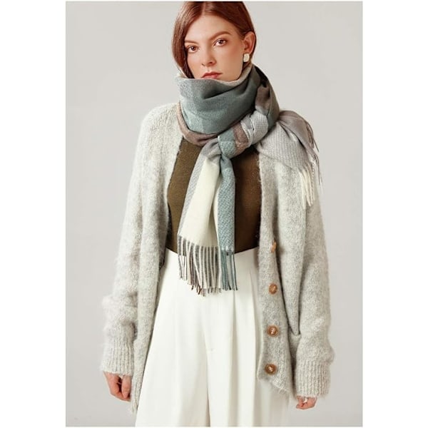 Dame XXL vinter skjerf høst overdimensjonert skulderskjerf dame pledd skjerf poncho lang skjerf kappe 1 myk og komfortabel 70 cm x 180 cm