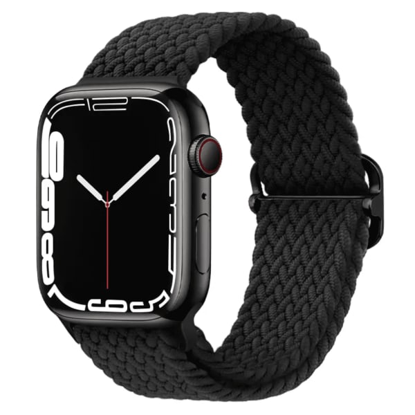 Apple Watch Armbånd Flettet 42mm / 44mm / 45mm / 49mm - Elastisk Armbånd Black Mixed