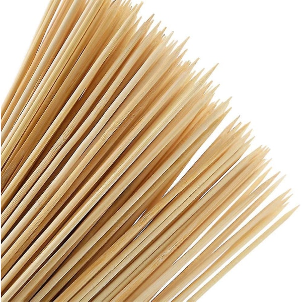 100 Pieces Wooden Skewers, 30cm Bamboo Skewers Sticks, Skewer For Fruit, Cocktail, Bbq And Vegetables