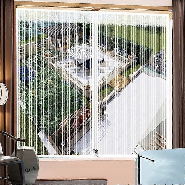 Magnetisk fluenet til vinduer (120 x 120 cm, hvid)