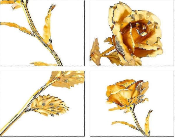 24k gullbelagt rose med gaveeske, gave til bursdag, morsdag, valentinsdag