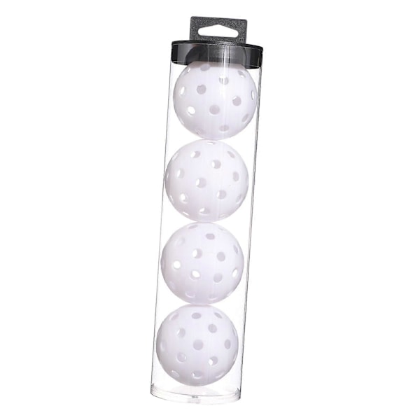Inomhus Pickleballs - Inomhusbanans Pickleball Bollar - 4-pack Pickleballs - Turnering Pickleballs White 74mm