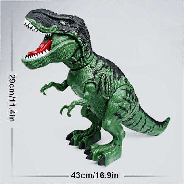 Tyrannosaurus T-rex Gående Realistiska Ljud Batteridriven Dinosaurie Leksak Hög Kvalitet TAO red