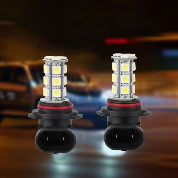 2x HID Hvit HB3 9005 18SMD 5050 LED Bil DRL Tåkelys Kjørelys Frontlyspære 12V