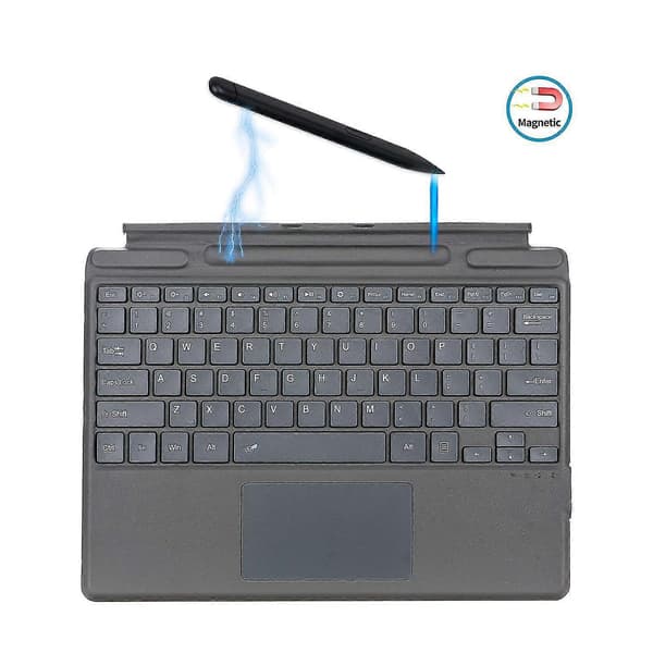 2089A til Microsoft Surface Pro 8/X Laptop Magnetisk Adsorption Bluetooth Trådløst Tastatur med Touch