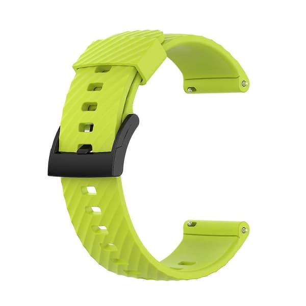 For Suunto 7 Solid Farge Silikon Klokkereim Lime Green