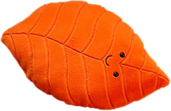3D Prydnadskudde, Mjuk Plysch Växtkudde Bladformad Kudde Bekväm Sovkudde för Sovrum Soffa Vardagsrum, Unik Design Kudde Orange