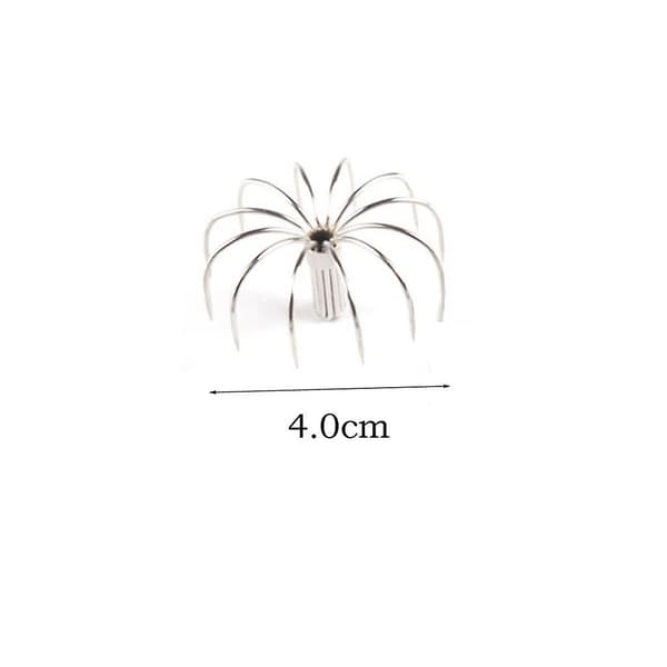 10 stk. blæksprutte jig krog i rustfrit stål, blæksprutte krog, simulationsagn 2,8 cm Silver 4.0cm 4.0cm