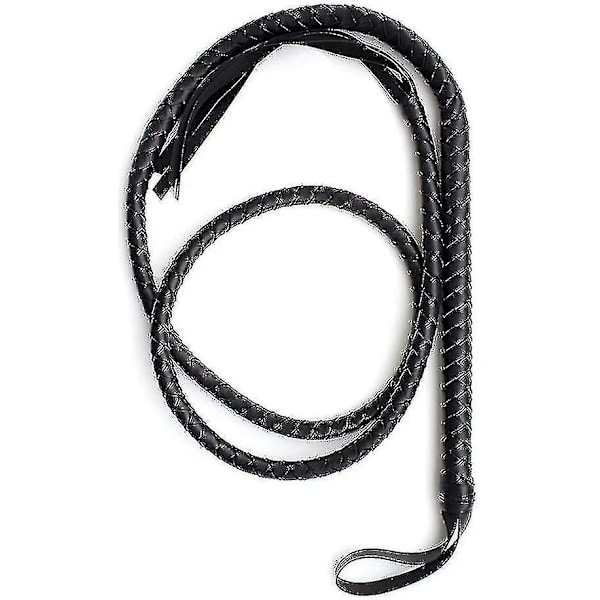 Bullwhip 6,5 fot kvegsskinn PU-lær, tilpasset mage- og støttekonstruksjon, for hest, utendørs