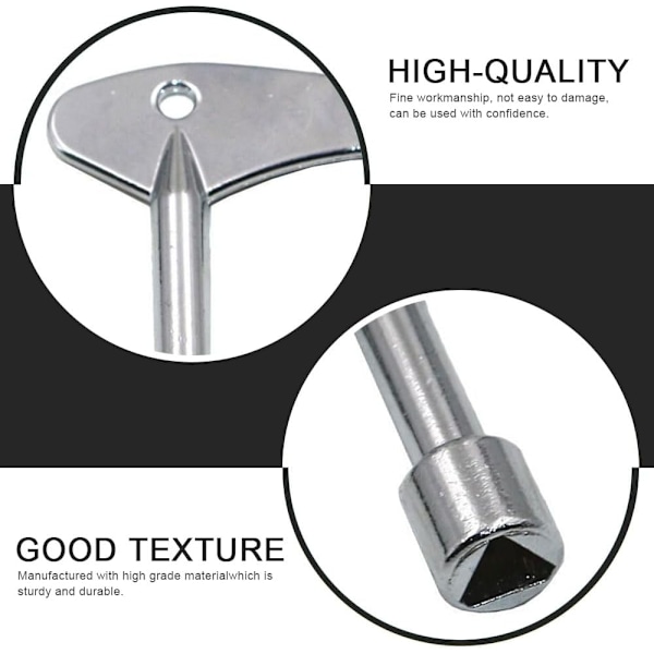3 st Inner Triangle Spanner Key Metall Triangulär Nyckel Mätare Box Nyckel Gas Box Nyckel för Gas Vatten El Mätare Box Skåp