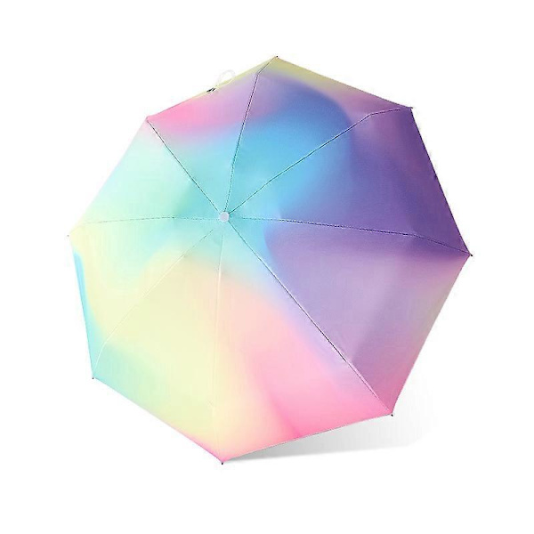 Utomhus Gradient UV-skydd Kapsel Paraply Pastell Regnbåge Paraply B